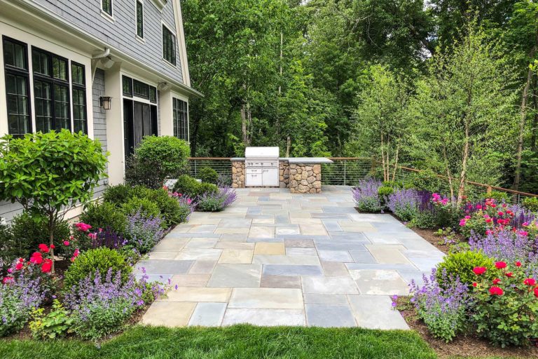 Weston stone patio and gardens