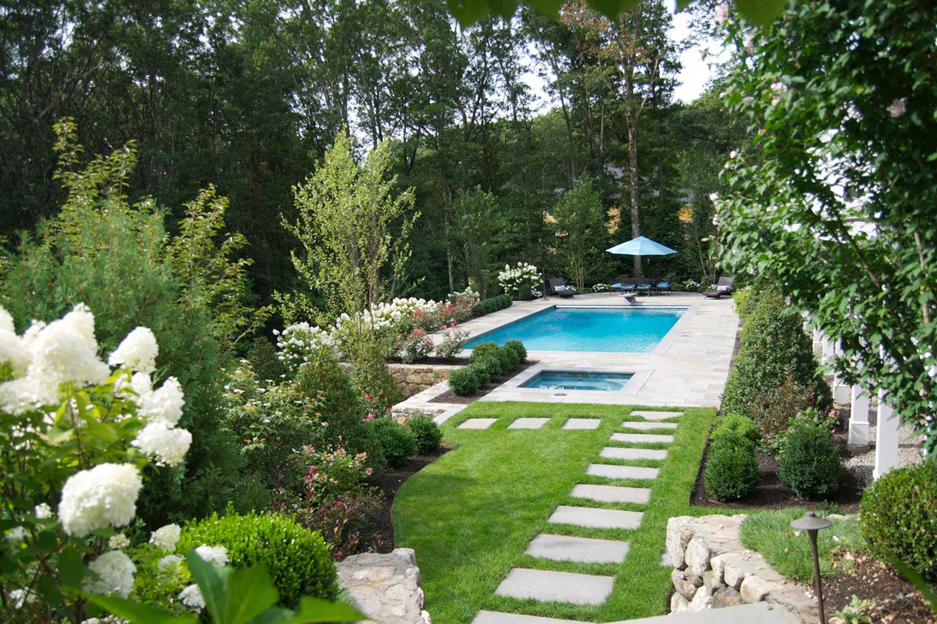 Weston Hillside Pool Terrace after